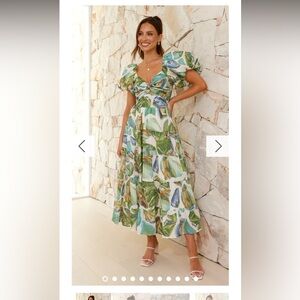 Floral Puff Sleeve Maxi Dress